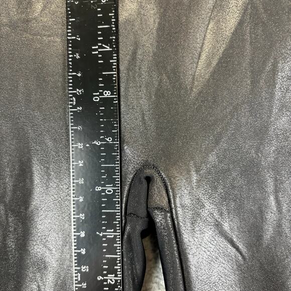 Spanx Faux Leather Leggings Medium Quilted Moto Liquid Look High Rise Shaping - Picture 11 of 13